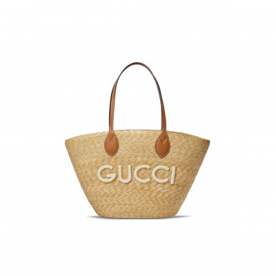 GUCCI MEDIUM LEATHER TRIM TOTE BAG 779530 (29*26*18cm)